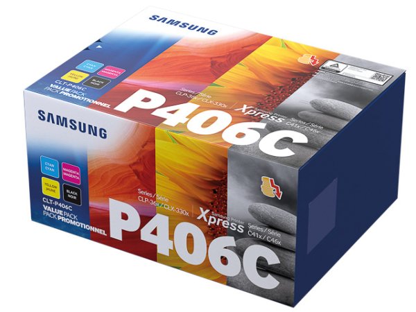 Original Samsung CLT-P406C Toner Rainbowkit B/C/M/Y