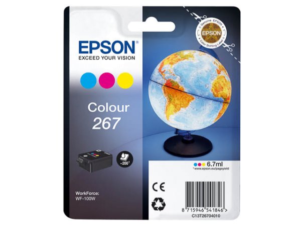 Original Epson C13T26704010 / 267 Tinte Colorpack C/M/Y