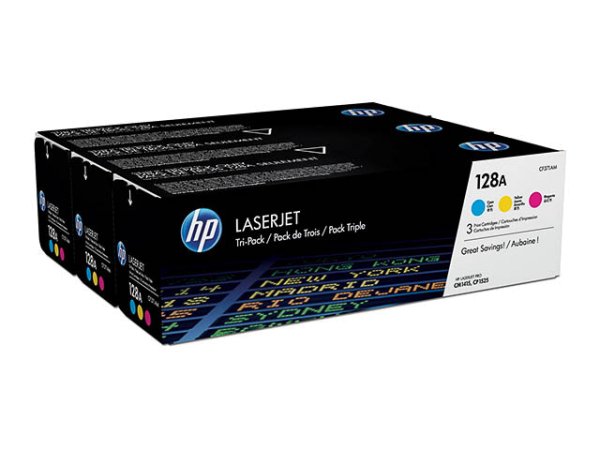 Original HP CF371AM / 128A Toner Colorpack C/M/Y