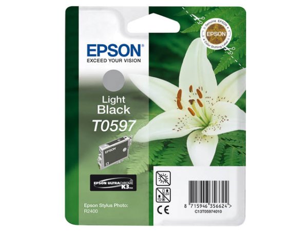 Original Epson C13T05974010 / T0597 Tinte Black (Light)