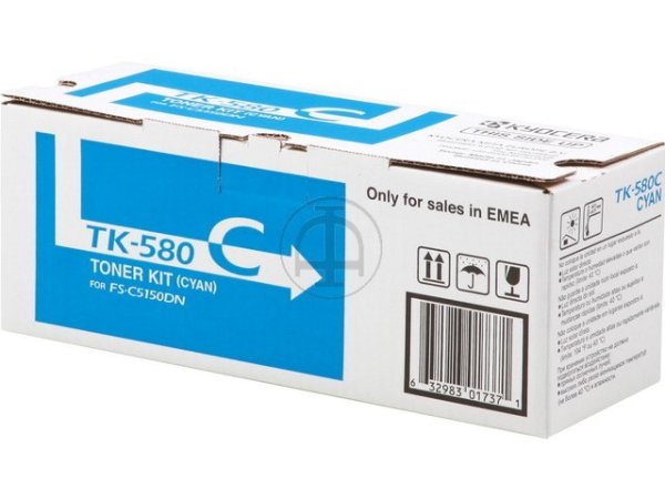 Original Kyocera 1T02KTCNL0 / TK-580C Toner Cyan