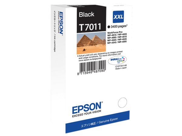 Original Epson C13T70114010 / T7011 Tinte Black