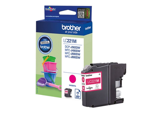 Original Brother LC221M Tinte Magenta