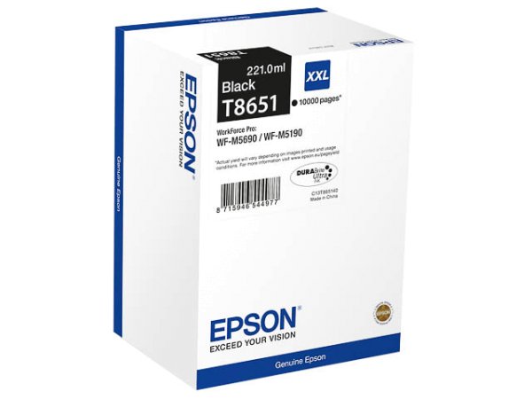 Original Epson C13T865140 / T8651 Tinte Black