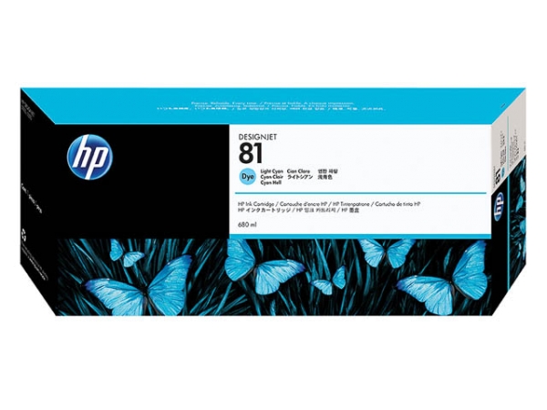Original HP C4934A / Nr. 81 Tinte Cyan (Light)