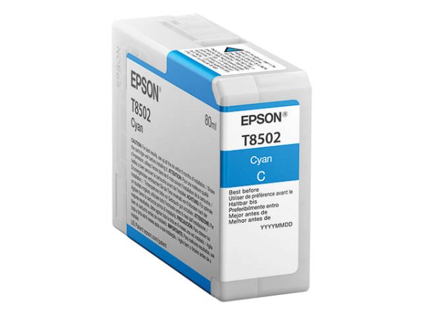 Original Epson C13T850200 / T8502 Tinte Cyan
