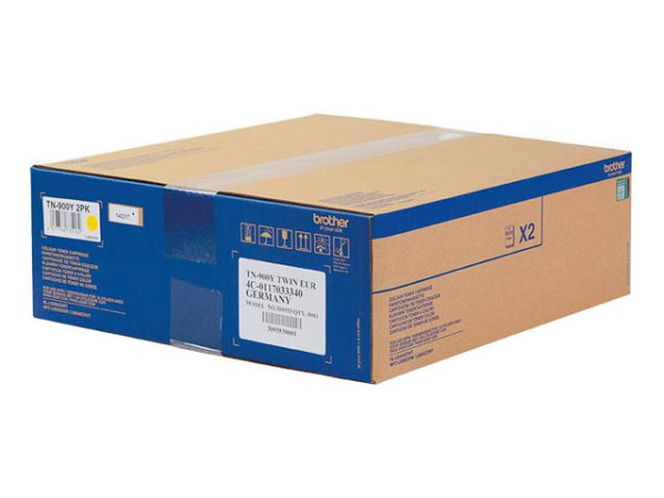 Original Brother TN-900Y Toner Yellow Doppelpack