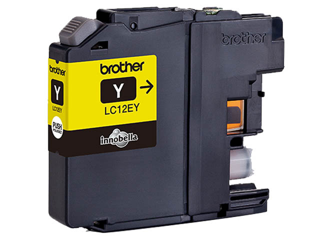 Brother LC12EY Original Tintenpatrone – Gelb – 1 Stück – Bis Zu 1.200 Seiten – Für MFC-Drucker