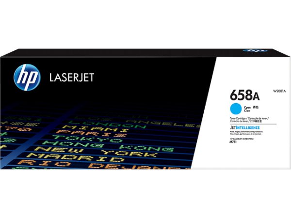 Original HP W2001A / 658A Toner Cyan