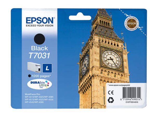 Original Epson C13T70314010 / T7031 Tinte Black