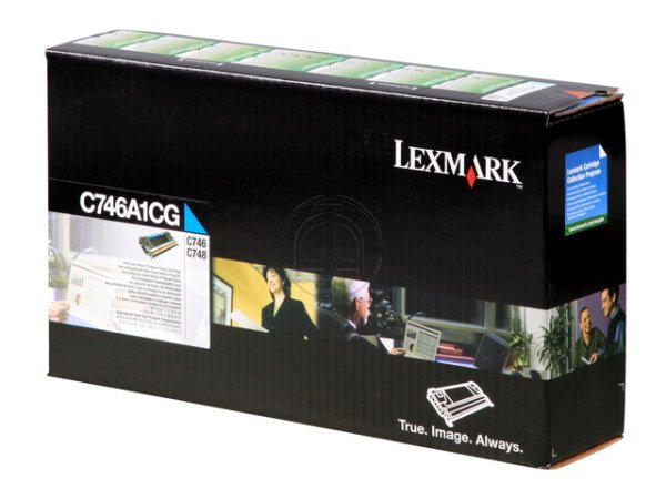 Original Lexmark C746A1CG Toner Cyan Return