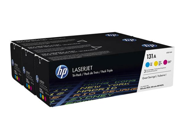 Original HP U0SL1AM / 131A Toner Colorpack C/M/Y