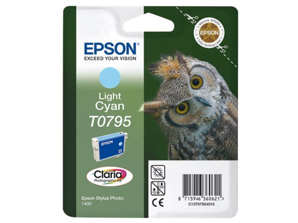 Original Epson C13T07954010 / T0795 Tinte Cyan (Light)