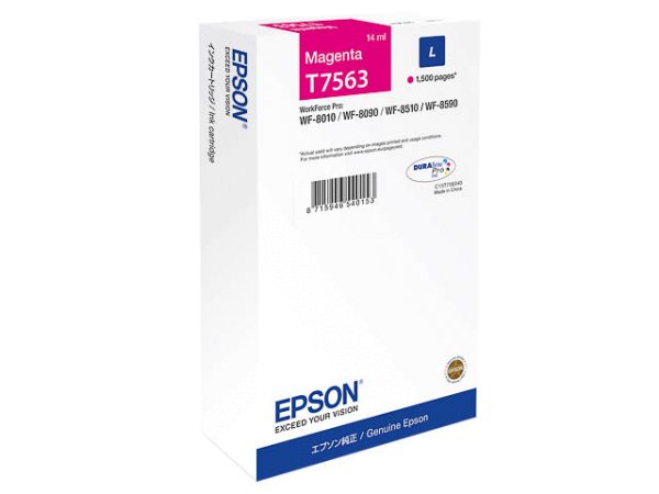 Original Epson C13T756340 / T7563 Tinte Magenta
