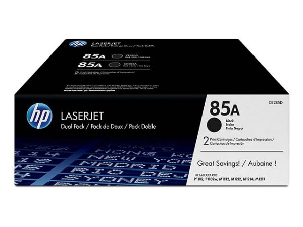 Original HP CE285AD / 85A Toner Black Doppelpack