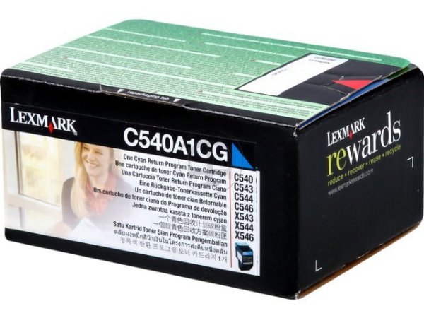 Original Lexmark C540A1CG Toner Cyan Return