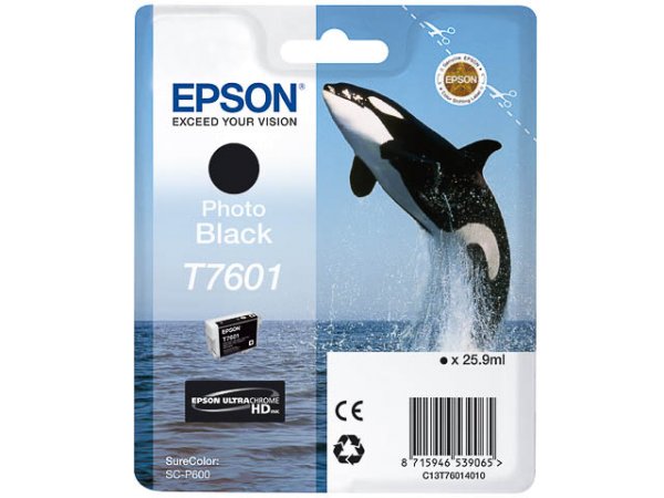 Original Epson C13T76014010 / T7601 Tinte Black (Light)
