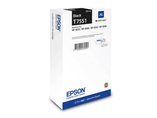 Original Epson C13T755140 / T7551 Tinte Black