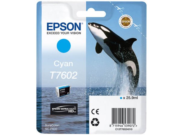 Original Epson C13T76024010 / T7602 Tinte Cyan