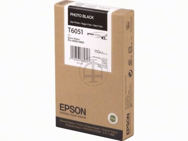 Original Epson C13T605100 / T6051 Tinte Black (Light)