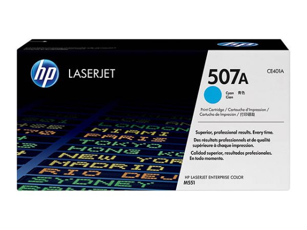 Original HP CE401A / 507A Toner Cyan