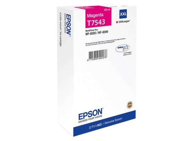 Original Epson C13T754340 / T7543 Tinte Magenta
