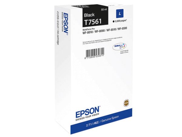 Original Epson C13T756140 / T7561 Tinte Black