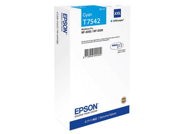 Original Epson C13T754240 / T7542 Tinte Cyan