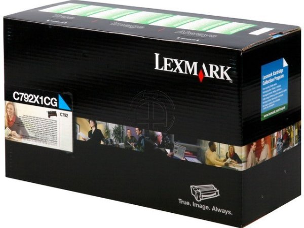 Original Lexmark C792X1CG Toner Cyan Return