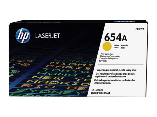 Original HP CF332A / 654A Toner Yellow