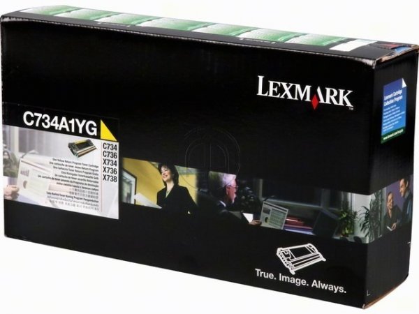 Original Lexmark C734A1YG Toner Yellow Return