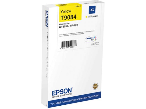 Original Epson C13T908440 / T9084 Tinte Yellow