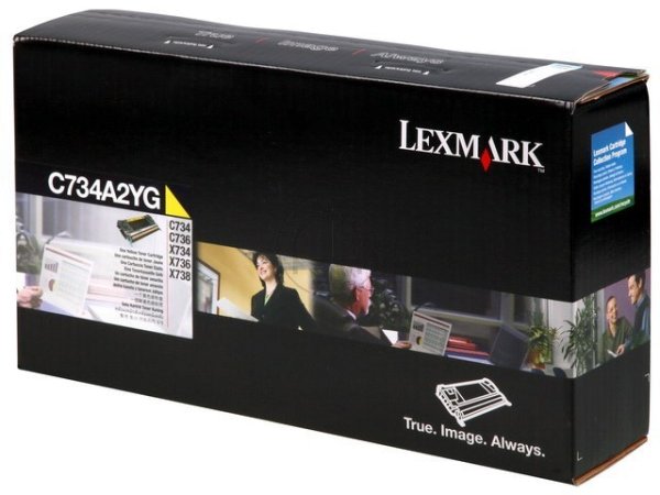 Original Lexmark C734A2YG Toner Yellow Return