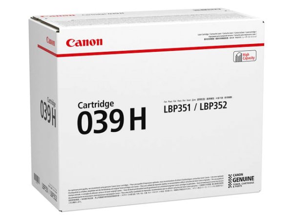 Original Canon 0288C001 / 039H Toner Toner Black