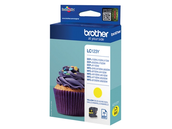 Original Brother LC123Y Tinte Yellow