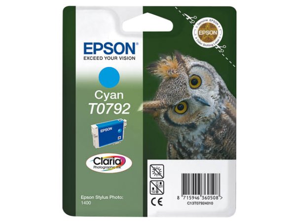 Original Epson C13T07924010 / T0792 Tinte Cyan