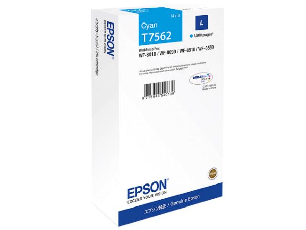 Original Epson C13T756240 / T7562 Tinte Cyan
