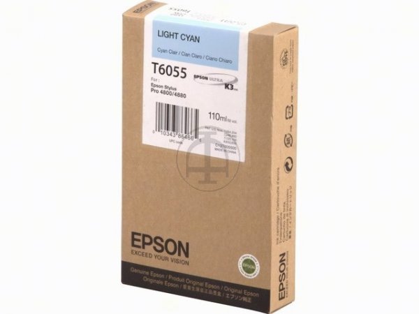 Original Epson C13T605500 / T6055 Tinte Cyan (Light)