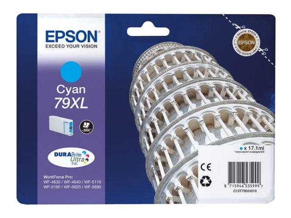 Original Epson C13T79024010 / 79XL Tinte Cyan