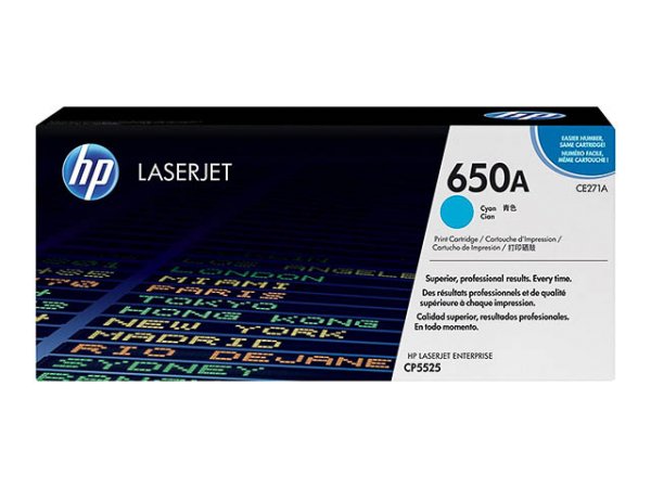 Original HP CE271A / 650A Toner Cyan