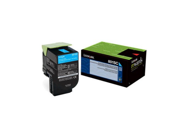 Original Lexmark 80C2SC0 Toner Cyan Return