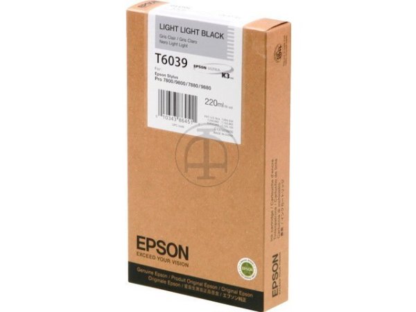 Original Epson C13T603900 / T6039 Tinte Black (Light)