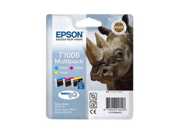 Original Epson C13T10064010 / T1006 Tinte Colorpack C/M/Y