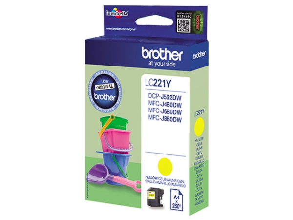 Original Brother LC221Y Tinte Yellow