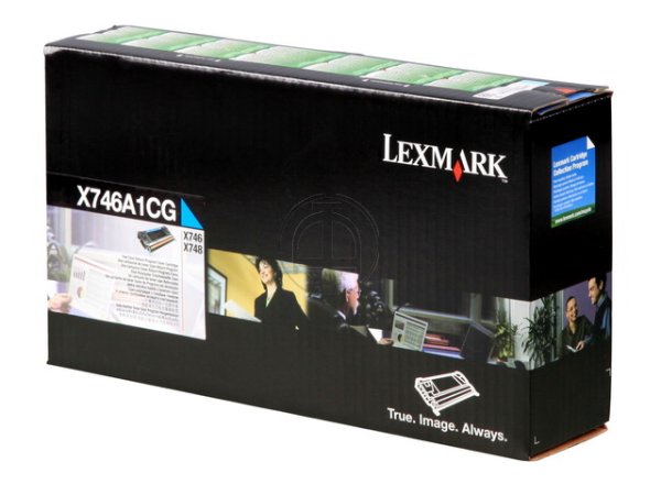 Original Lexmark X746A1CG Toner Cyan