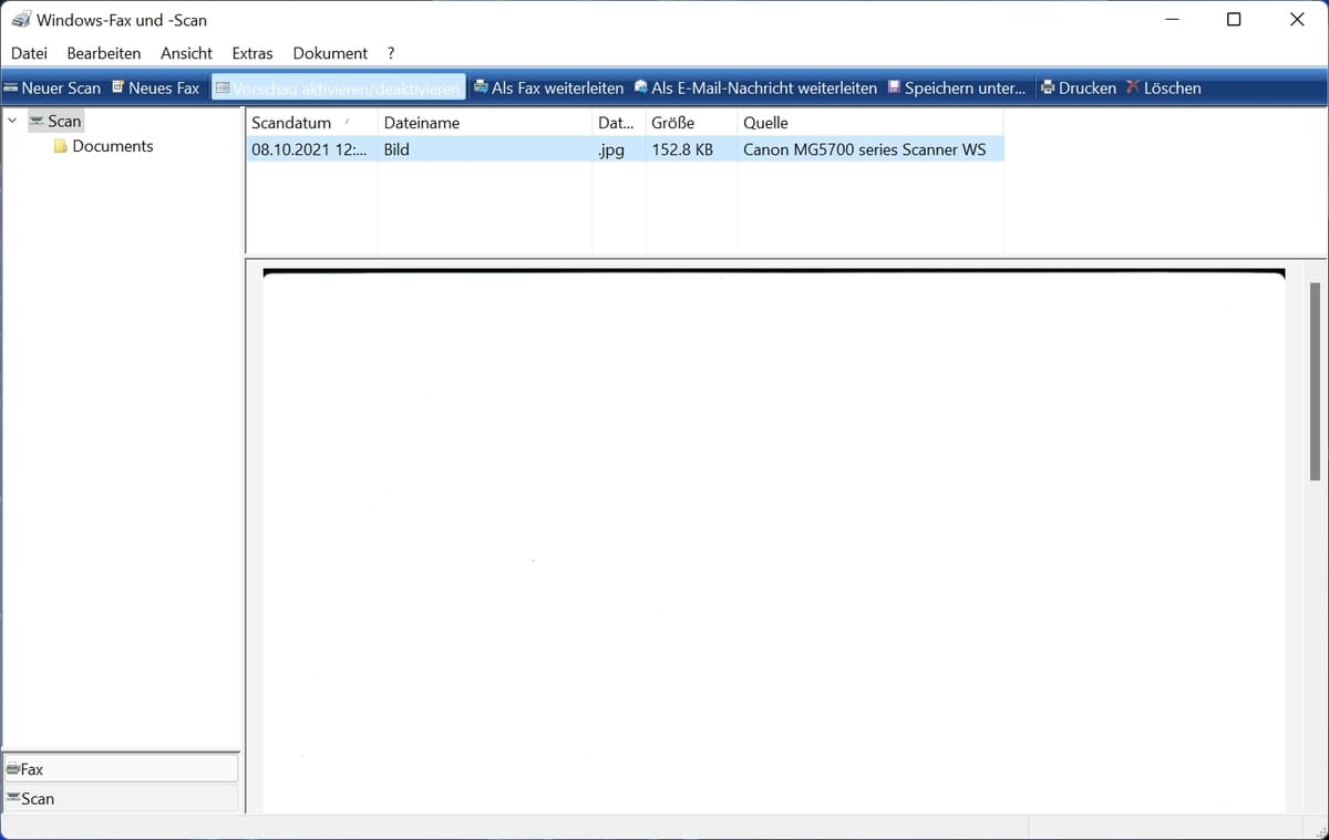scannen mit windows 11