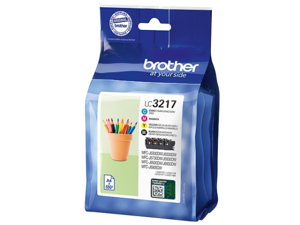 Original Brother LC3217VALBPDR Tinte Rainbowkit B/C/M/Y