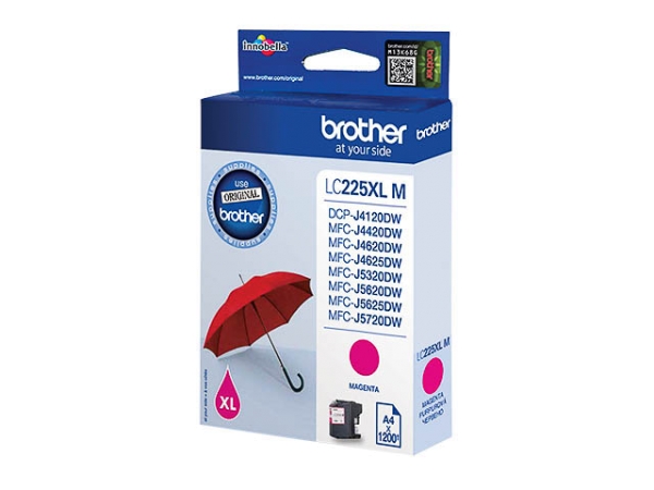 Original Brother LC225XLM Tinte Magenta