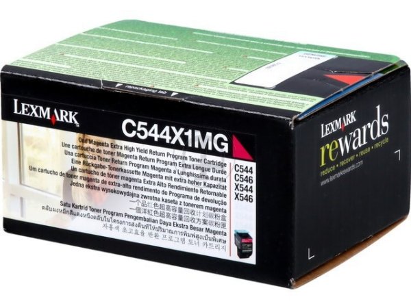 Original Lexmark C544X1MG Toner Magenta Return