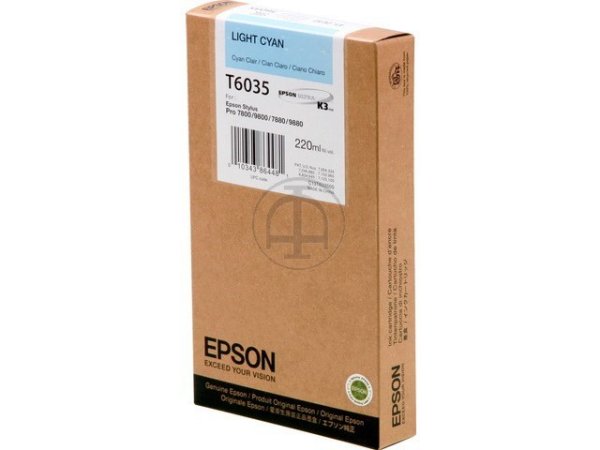 Original Epson C13T603500 / T6035 Tinte Cyan (Light)